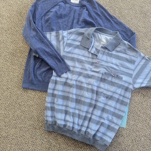 Old Navy Blue and Gray Casual Button Down Shirt - Picture 1 of 4